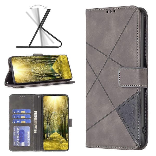 BINFEN COLOR BF05 til TECNO Pova 5 Pro 5G Telefon Cover PU Læder Flip Stand Telefon Cover - Grå (Grå)