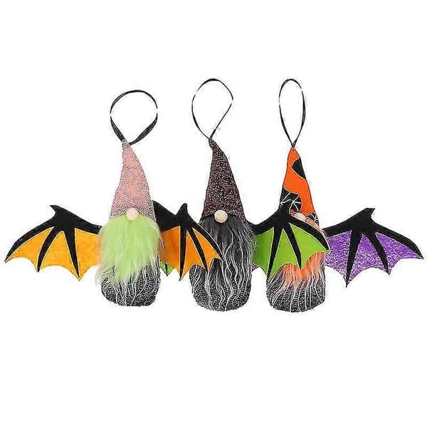 3 stk. Halloween-nissedukker for Halloween-dekorasjoner