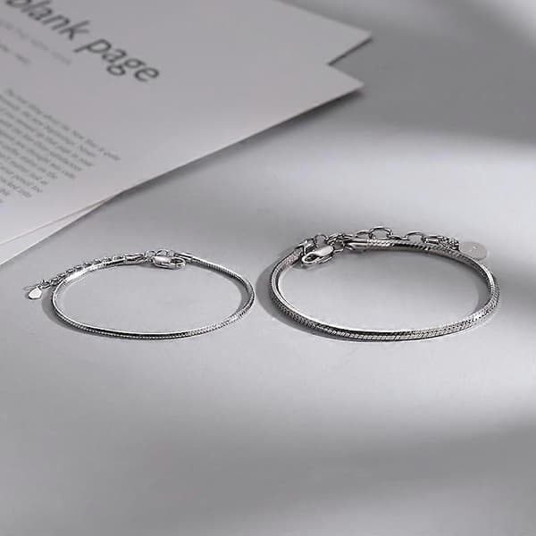 2 st Armband för älskande par, ormbenkedja