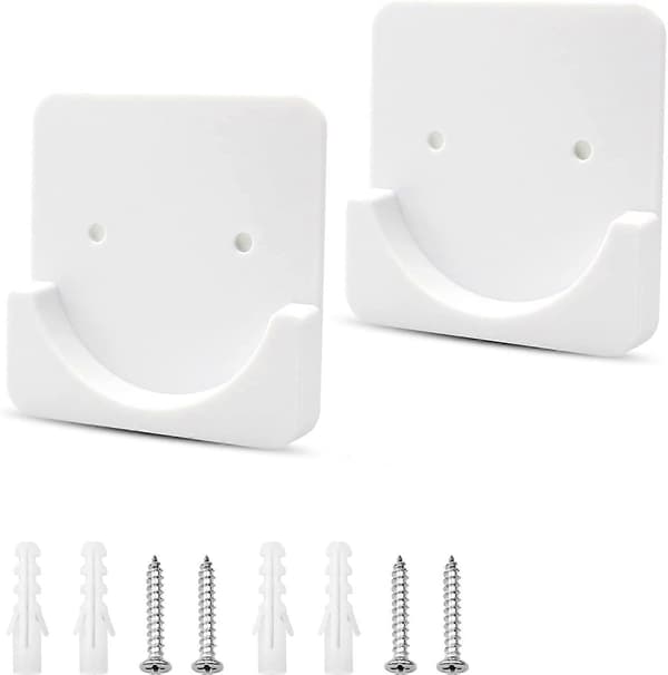 2 st Självhäftande Gardinstångshållare Gardinstångsbas (Vit) 8cm
