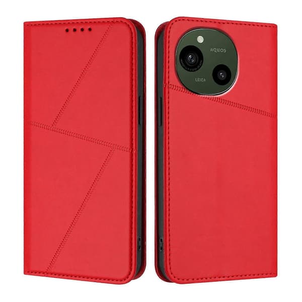 Sharp Aquos R9 Lær Telefonveske (For Sharp Aquos R9)