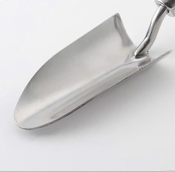 Hagespade liten (bred) - blomsterspade laget av rustfritt stål, 245mm - Hageutstyr & hageredskaper