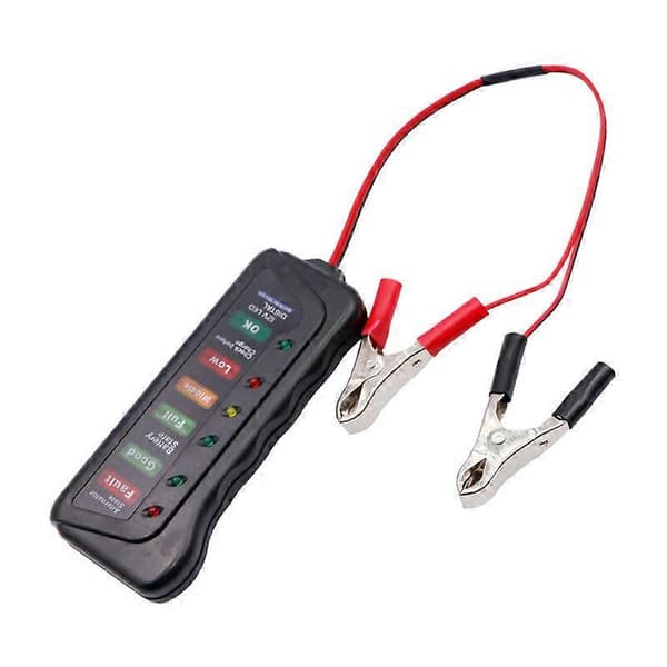 12V Batteritester LED-lys Bilbatteritester 12v Alternator Batterianalysator for bil motorsykkel