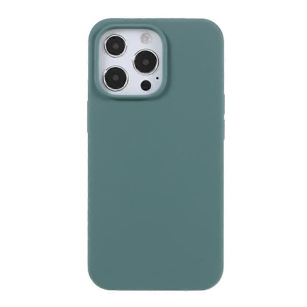 Passer til iPhone 15 Pro mobiltelefon cover solid silikone stødsikkert mobiltelefon bagcover (mørkegrøn, mørkegrøn)