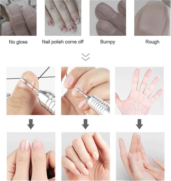 10 stk. negleborebits, professionelt negleborebitstilbehør