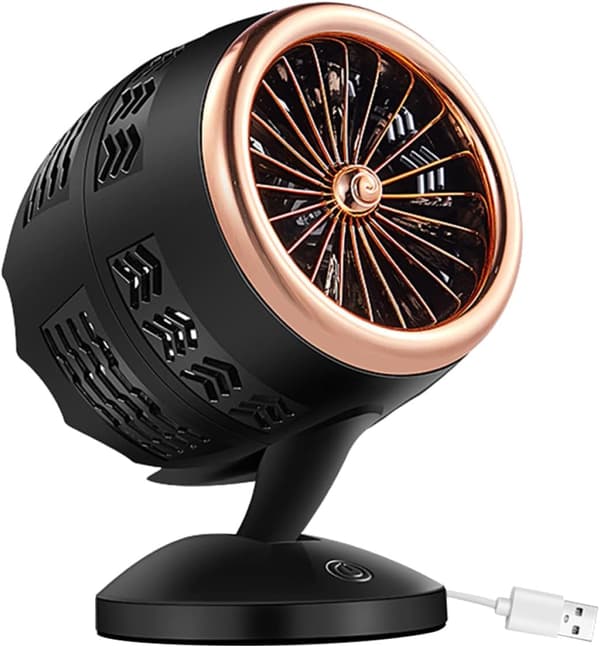 USB Portabel Fläkt (Guld och Svart)