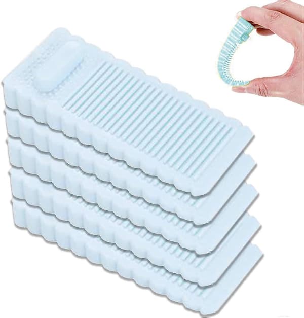 5 stk. Sklisikker gulvdørkile med justerbar høyde, blå