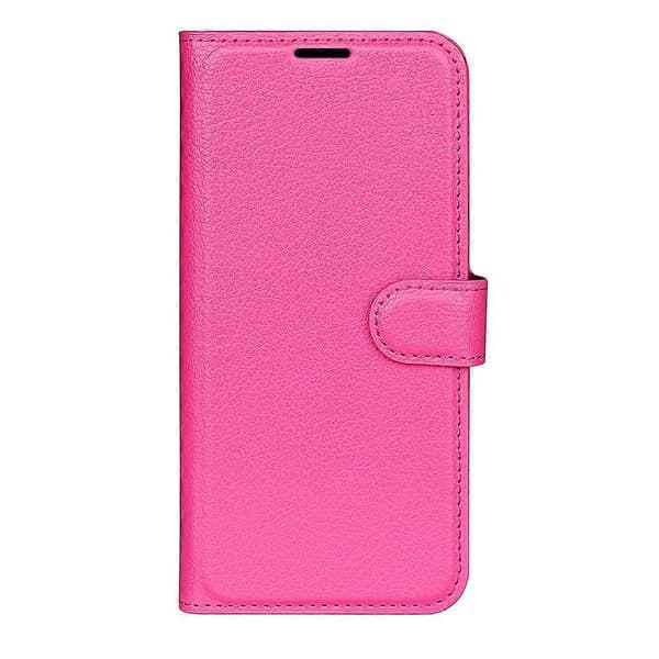 För iPhone 17 Air Skal Lädertextur Stötsäkert Läderplånboksfodral (Flerfärgad, Rosröd)