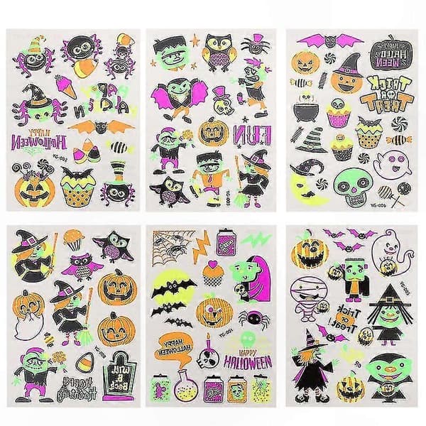 6-pack Halloween-spökstickers för barn för högtidsdekoration