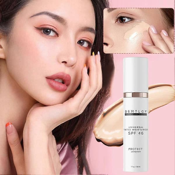 Anti-Aging Farget Fuktighetskrem SPF-46 Universal丨Ansiktssolkrem 50ml