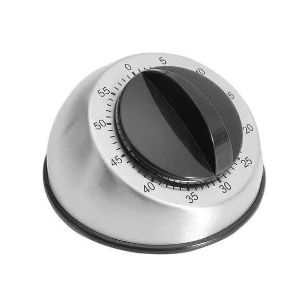 Kock Timer Klocka med Högt Alarm, 100% Mekanisk Bordsklocka - Inga Batterier Krävs - Magnetisk Baksida