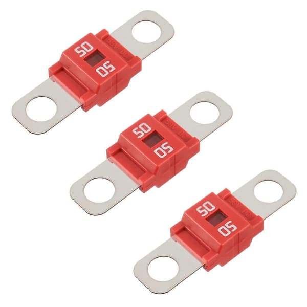Högströms Skruvsäkringar Mellanspänning 50A Röd för Bilar, Lastbilar, Byggutrustning, Bussar, Husvagnar (6-pack, 50A)