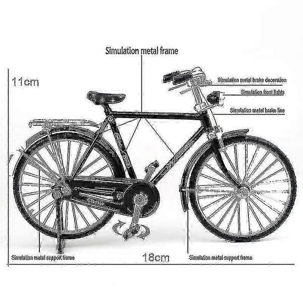 1:10 Legering Klassisk Retro Cykel Modell Ornament (Röd, Damstil)