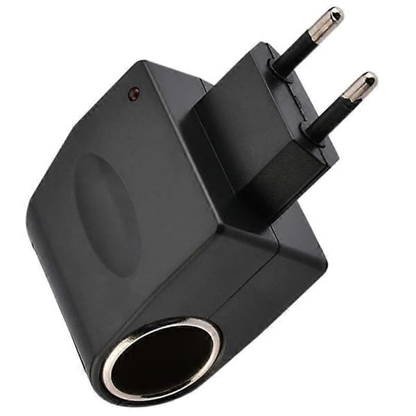 220V til 12V bilstrømsomformer, bil cigarettænder strømadapter, sort, 7,5*33cm