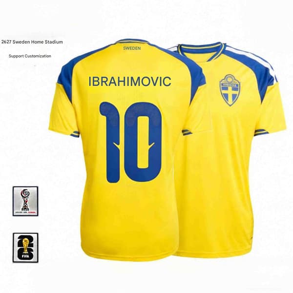 Sveriges hemmatröja, landslagströja för VM 2026, förväntad tröja Ibrahimovic #10 26