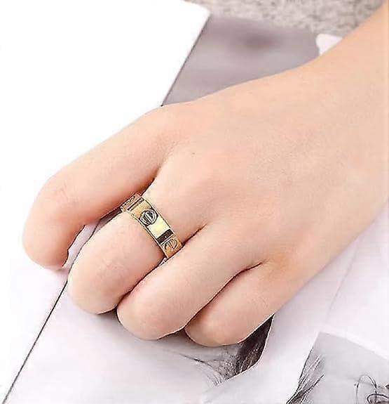 Ring med skruedesign, ring i titaniumstål, vielsesring til kvinde, mand, pige, dreng, minde fødselsdagsgave5