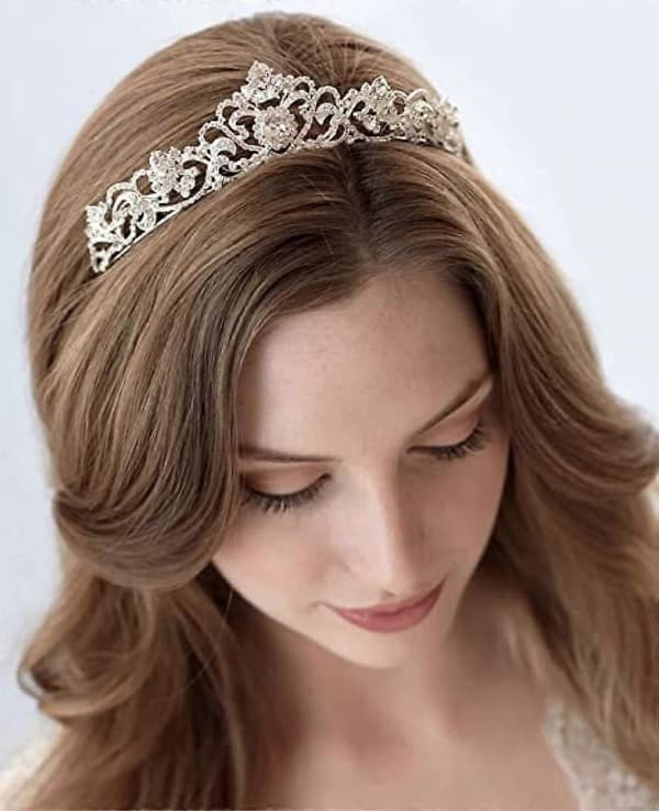 LIHELEI Tiara til Kvinder, Krystal Krone til Bryllup, Prinsesse Tiara til Piger Halloween Fødselsdagsfest, WZ-171