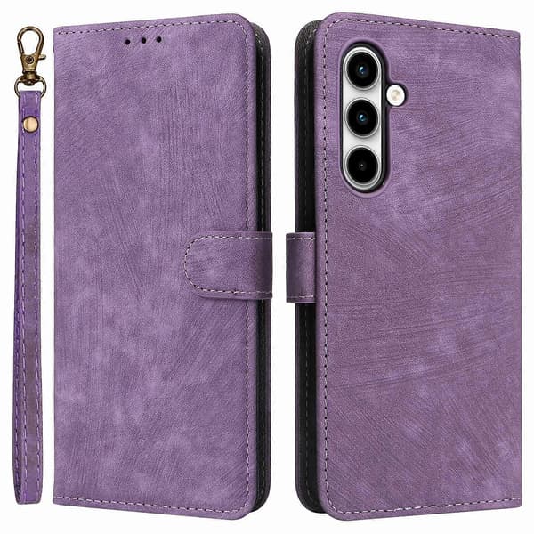 Læder Wallet Case med RFID-blokering til Samsung Galaxy A35 5G - Lilla (Lilla)
