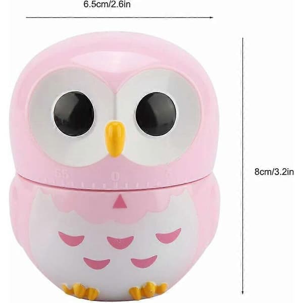 Kjøkkentimer, 1-55 Minutter Kjøkkentimer Egg Timer Høy Alarm Mekanisk Timer, Rosa