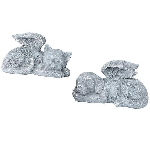 Hartsängel hundstaty, 12x5x6cm, trädgårdsdekoration