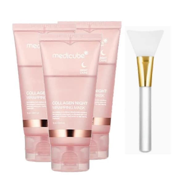 1-3X Medicube Collagen Night Wrapping Mask KOREAN Glass Skin Routine (3 kpl)