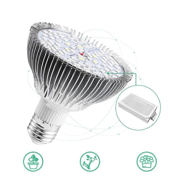 Typ A 40 LED E27 Växtlampa med 5730 LED-chip, Fullspektrum Inomhus Växtlampa