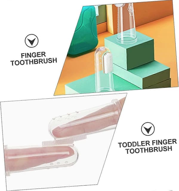 1 Sæt børnetandbørste børnetandbørste bærbar massager babytandbørste tandbørste