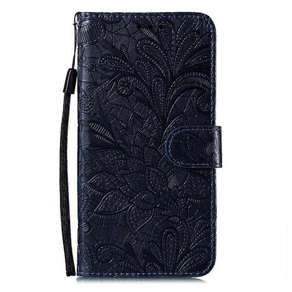 För Samsung Galaxy S25 FE Mobilskal Spetsblomma PU Läder Flip Plånbok Mobilskyddsfodral