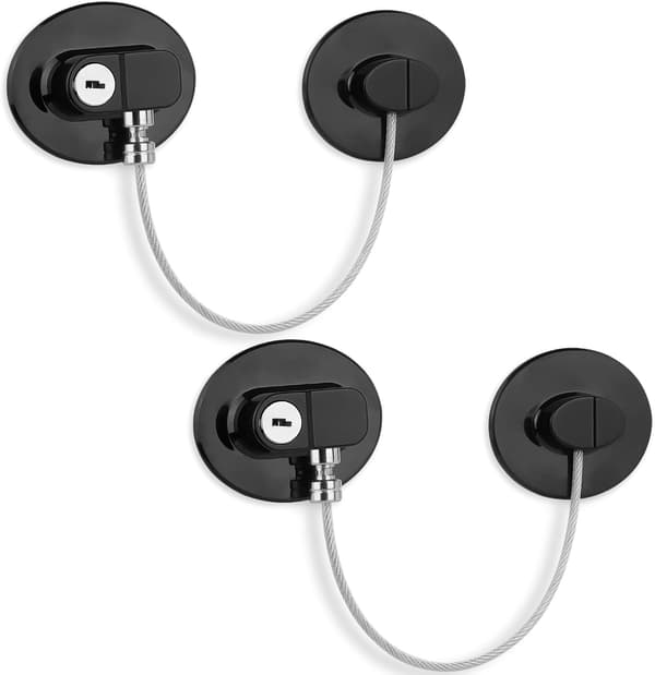 2-osainen soikea avainlukko - musta