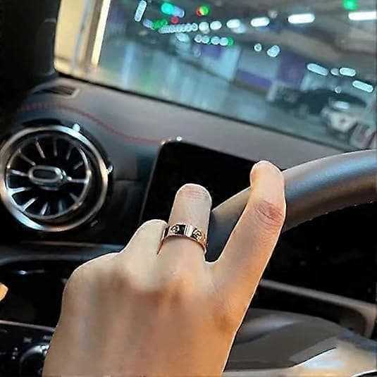 Ring med skruedesign, ring i titaniumstål, vielsesring til kvinde, mand, pige, dreng, minde fødselsdagsgave5