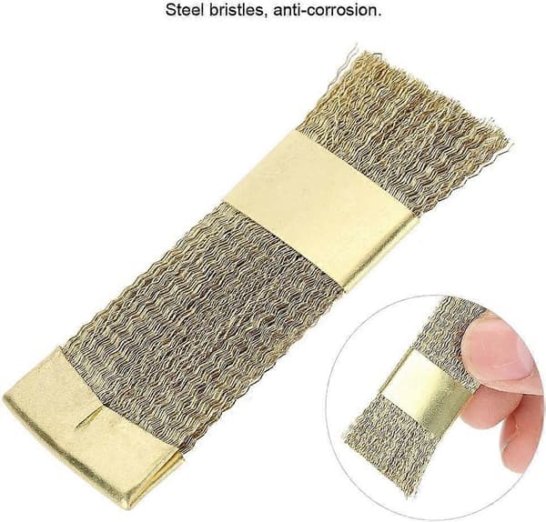Neglekunst kobber hårbørste, rensebørste, manicure tilbehør guld kobbertråd rensebørste
