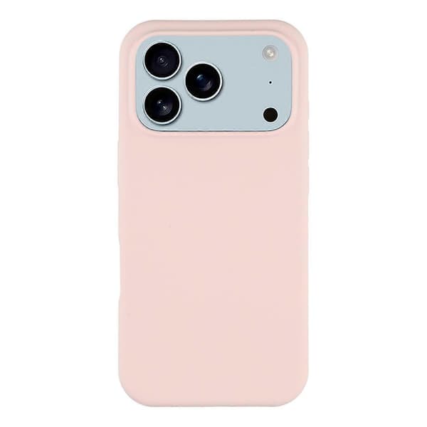 Solid silikone stødsikkert telefoncover til iPhone 17 Pro (Pink, Pink)