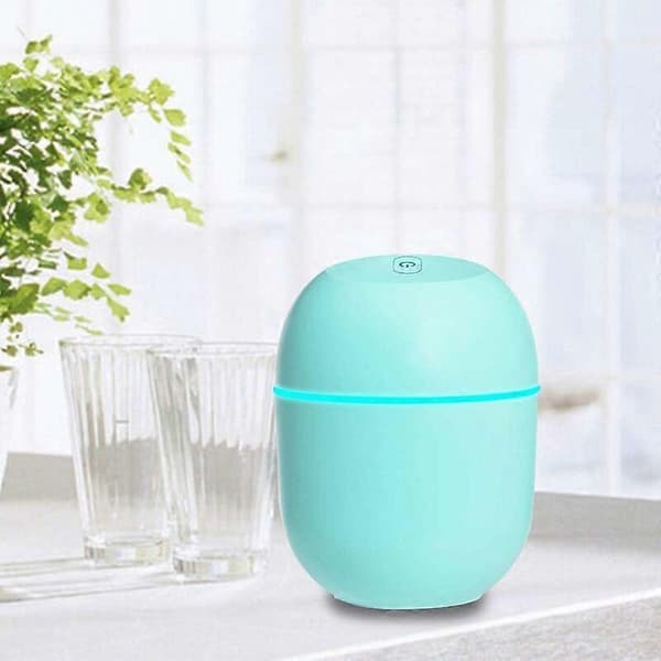 Bærbar Mini Luftfukter 200ml Stor Kapasitet USB Stille Kjølig Fin Tåke Aroma Diffuser Skrivebord Stille Luftfukter for Hjemmekontor Biler (Grønn)