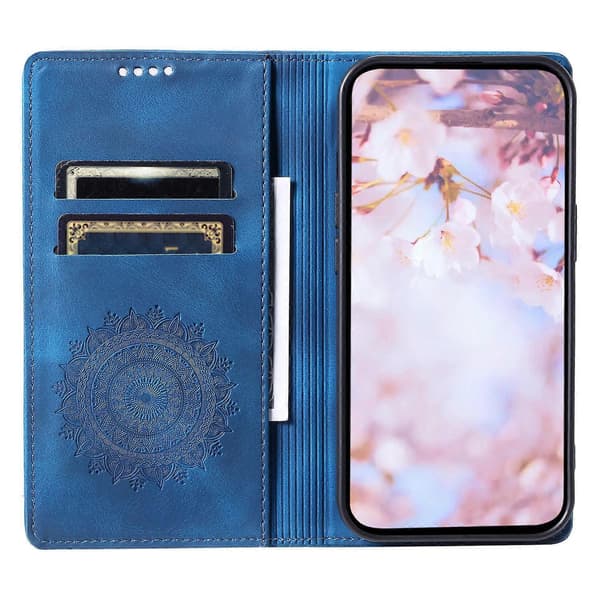 För Oppo A58 4G Mobiltelefonfodral PU Läder Anti-repa Plånbok Telefonskyddsfodral - Blå (Blå)