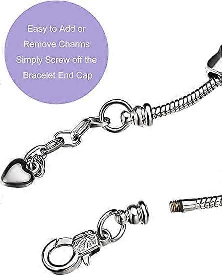 Unicorn Glittrigt Kristallberlock Armband Armring med Presentförpackning Set för Flicka Dam