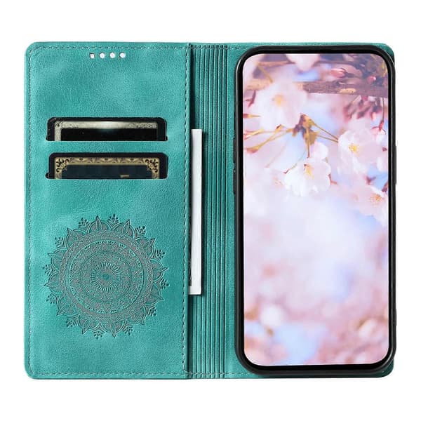 För Oppo A58 4G Mobiltelefonfodral PU Läder Anti-Repa Plånboksfodral - Mintgrön (Mintgrön)