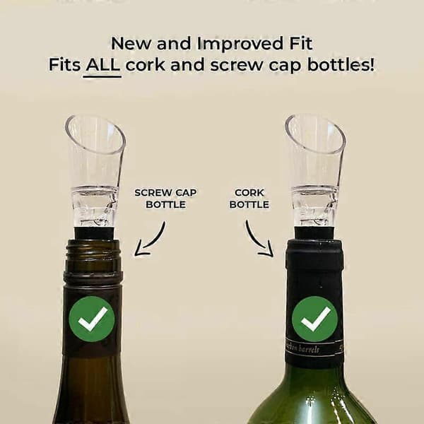 Vinluftare Hällpip Vin Dekanter (2-pack) - Premiumkvalitet Hällpip - För Dekanter Karaff