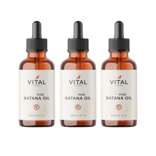 Vital Strands Ekologisk Batanaolja för Hårväxt för Alla Hårtyper 60ml (3st)