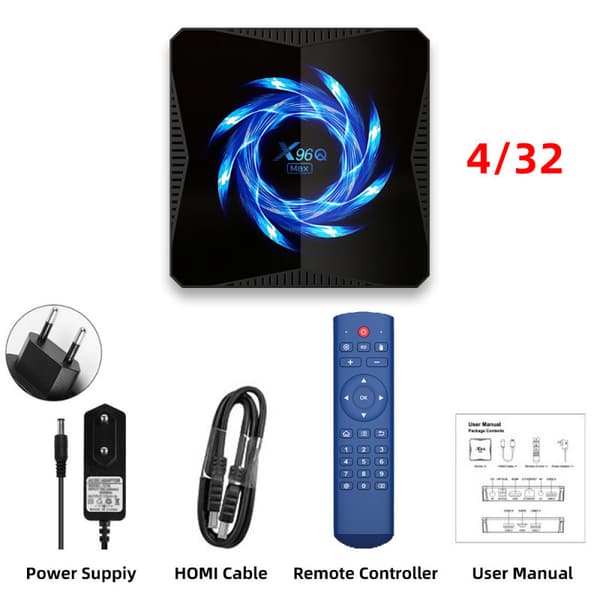 X96QMax Allwinner H616 Set-Top Boks (4+32GB)