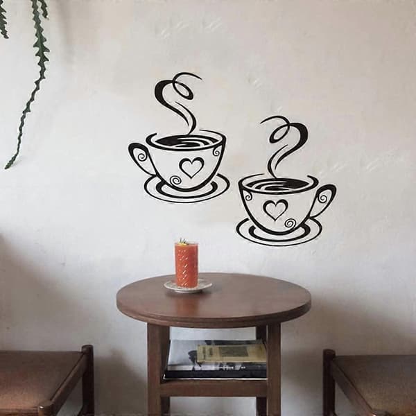 10st Premium Kvalitet Mode Kaffekoppar Väggdekor Kök Restaurang 31*18.7cm