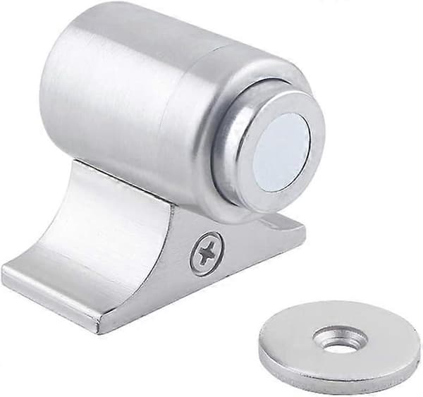 1 stk. magnetisk dørstopper i rustfrit stål til dørinstallation i hjemmet (børstet stål)