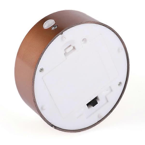 Bordlampe, Retro LED Nattlys, Sengelampe med Trådløs PIR Bevegelsessensor, Plast, Hvitt Lys, Rund