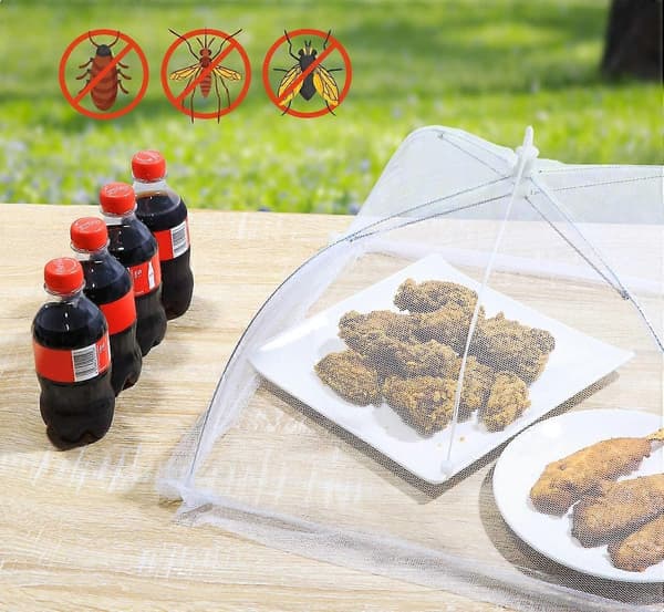 5 stk. Sammenleggbar Matklokke i Mesh, Deksel 30 cm