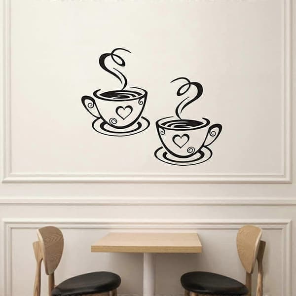 10st Premium Kvalitet Mode Kaffekoppar Väggdekor Kök Restaurang 31*18.7cm