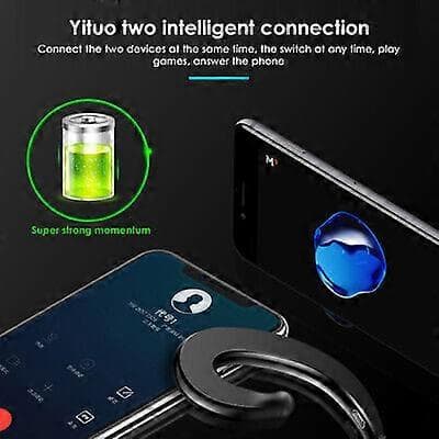 2×Knogleledning Krog Høretelefon Bluetooth Trådløs Stereo Høretelefon Ørepropper Sport
