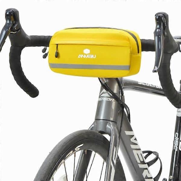 ANMEILU 7051 Cykelstyr Taske Cykel Frontramme Taske Cykel Opbevaringstaske - Grå (Grå)