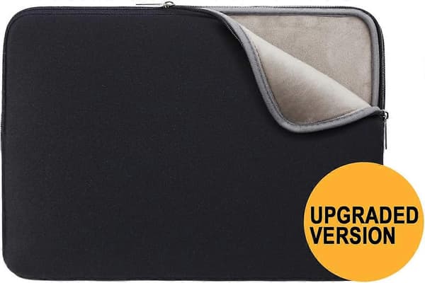 14 tums laptopfodral skyddande väska mjukt foder vadderad dragkedja bärväska kompatibel med 14\" notebook dator surfplatta ultrabook (svart