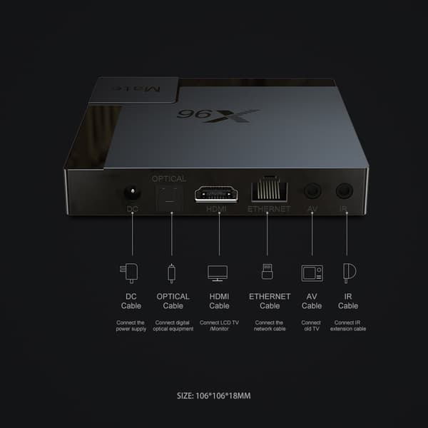 X96MATE Allwinner H616 Android 10 TV Set-Top Boks (4+32GB)