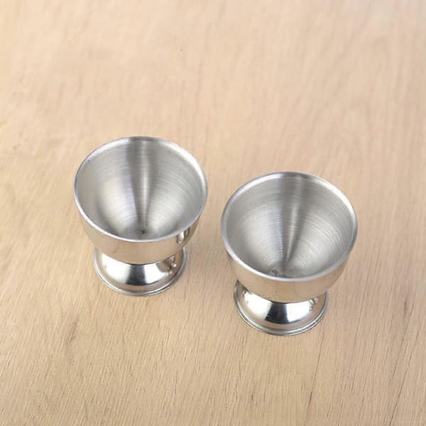 4 kpl Keittiövälineet Keittiötarvikkeet Keitetyt Munat Munatarjotin Munakupit Munateline, hopea, 4,7 * 4,7 * 4,7 cm
