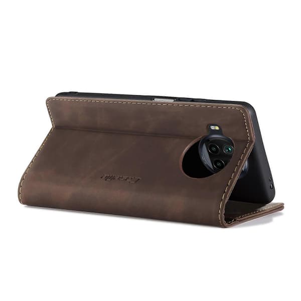 For Xiaomi 10T Lite 5G mobiltelefondeksel (brun)